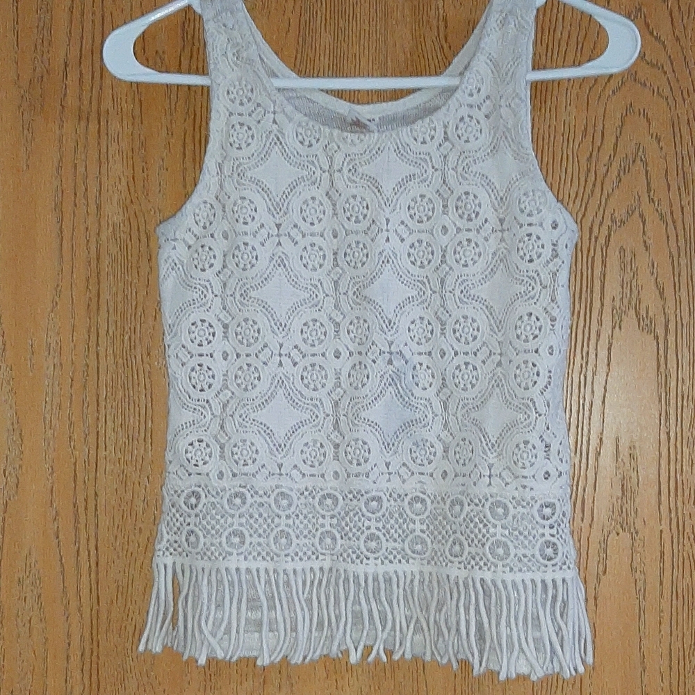 Girls white tank top